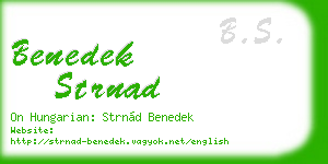 benedek strnad business card